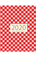 2020 Academic Planner Weekly And Monthly: Jan 1, 2020 to Dec 31, 2020: Calendar Schedule Organizer and Journal Notebook With Inspirational Quotes And Gingham Cover