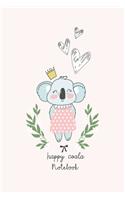 Notebook Journal: Happy Coala Gratitude Journal Notebook Diary Record for Children Boys Girls Teens With Daily Prompts to Writing and Practicing . 6x9 120 Pages (Plan