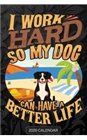 I Work Hard So My Dog Can Have A Better Life: Entlebucher Mountain Dog 2020 Calendar - Customized Gift For Entlebucher Mountain Dog Dog Owner