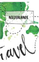 Niederlande: Liniertes Reisetagebuch Notizbuch oder Reise Notizheft liniert - Reisen Journal für Männer und Frauen mit Linien