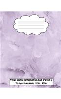 Primary Journal, Composition Notebook Grades K-2: Half Page Lined Paper With Dotted Midline And Picture Space, Marble Cover, Grade Level K-2, 120 Pages (60 Sheets), 7.5 in x 9.25 in, 19.05 x 23.495 