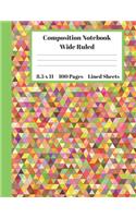 Composition Notebook Wide Ruled Lined Sheets