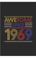 Awesome Since 1969: Graph Ruled Notebook - Journal for Birthday Gift Idea
