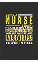 Being a Nurse is Easy. It's like riding a bike Except the bike is on fire and you are on fire and everything is on fire and you're in hell