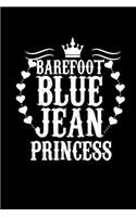 Barefoot Blue Jean Princess: Hangman Puzzles - Mini Game - Clever Kids - 110 Lined Pages - 6 X 9 In - 15.24 X 22.86 Cm - Single Player - Funny Great Gift