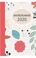 Jahresplaner 2020: Taschenkalender A5 mit Jahresüberblick und Monatsüberblick Terminkalender 2020 Jahresplaner Wochenplaner modisch & schlicht Organizer Wochenüberblic