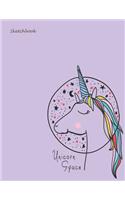 sktechbook unicorn space