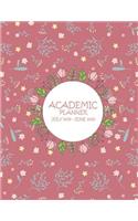 Academic Planner July 2019-June 2020: Red Floral, Calendar Book July 2019-June 2020 Weekly/Monthly/Yearly Calendar Journal, Large 8.5" x 11" 365 Daily journal Planner, 12 Months July-Jun