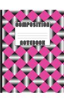 Pink Black White Art Deco Composition Notebook