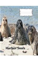 Harbor Seal on Cover collegeruledlinepaper Composition Book: Seal fans, composition book to keep notes, school suppies, journal used for notes, student and teacher use