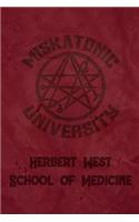 Miskatonic University Herbert West School of Medicine: Dot Grid Journal, 6"x9"