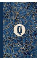 Monogram Q Marble Notebook (Blue Ginger Edition)