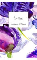 Notes Notebook Journal: for florists, wedding planner, bride's maid gift, wedding decorators with floral purple tulip cover