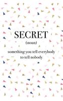 Secret Something You Tell Everybody to Tell Nobody: A 6x9 Inch Matte Softcover Journal Notebook with 120 Blank Lined Pages and a Funny Word Definition Cover Slogan