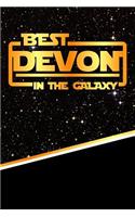 The Best Devon in the Galaxy: Isometric Dot Paper Drawling Notebook Feature 120 Pages 6x9