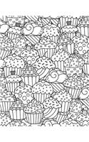 Journal Notebook Cupcakes Pattern 2