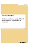 Condiciones y factores que posibilitan la productividad en la industria de la confección