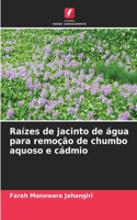 Raízes de jacinto de água para remoção de chumbo aquoso e cádmio