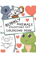 Bubbly Animals Valentines Day Coloring Book