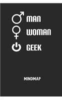 MAN WOMAN GEEK - Mindmap: Arbeitsbuch, um kreative Aufgaben oder Problemstellungen zu lösen.