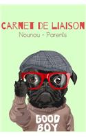 Nounou Carnet - Chien a Lunettes Rouge