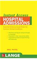 Lange Instant Access Hospital Admissions