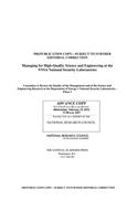 Managing for High-Quality Science and Engineering at the NNSA National Security Laboratories