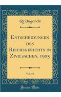 Entscheidungen des Reichsgerichts in Zivilsachen, 1905, Vol. 58 (Classic Reprint)