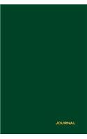 Journal: British Racing Green and Gold Classic Blank Lined Notebook for Class Note, Poetry, Travel Journaling or the Daily Diary