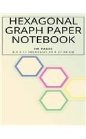 Hexagonal Graph Paper Notebook, 110 pages 8.5 x 11 inches, 21.59 x 27.94 cm