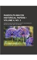Randolph-Macon Historical Papers (Volume 4, No. 3)