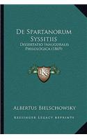 De Spartanorum Syssitiis