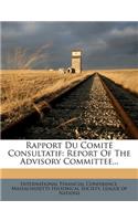 Rapport Du Comité Consultatif