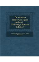 de Musica Librorum Quae Exstant - Primary Source Edition