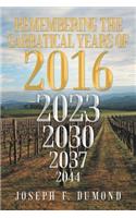 Remembering the Sabbatical Years of 2016
