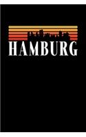 Hamburg Skyline: KALENDER I TAGEBUCH Für Retro Vintage Fans, Studenten, Schüler, Backpacker, Reisende, Traveler A5 (6x9 inch) 120 Seiten liniert! I Monatsplaner I Jo