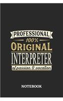 Professional Original Interpreter Notebook of Passion and Vocation