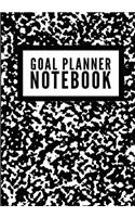 Goal Planner Notebook: School Marble Black - Undated Goal Planner, Durable Journal Diary Notebook, Organizer For Project Planning & Goal Setting - [Professional Grade]