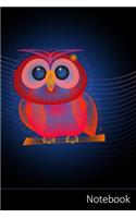 Notebook: Owl, Neon Owl, Owl Bird, themed Notebook / Journal / Diary / Composition book / Daily Planner / Sketchbook - 6 x 9 inches (15,24 x 22,86 cm), 150 pa