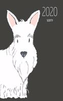 2020 Scotty: Dated Weekly Planner With To Do Notes & Dog Quotes - Scottish Terrier White