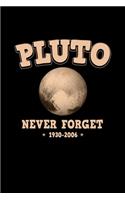 Pluto Never Forget: A Journal, Notepad, or Diary to write down your thoughts. - 120 Page - 6x9 - College Ruled Journal - Writing Book, Personal Writing Space, Doodle, N