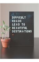 Difficult Roads Lead to Beautiful Destinations: This simple LIFE - CHANGING Gratitude Journal is a guide to help you MANIFEST a MINDSET of gratitude!