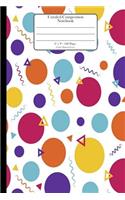 Unruled Composition Notebook. 6" x 9". 120 Pages. Circles Pattern Cover