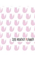 2019 Planner: Cute Pink Cats Yearly Monthly Weekly 12 Months 365 Days Cute Planner, Calendar Schedule, Appointment, Agenda, Meeting