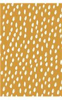 Notebook: Orange Spots Pattern Designed Cover: Dotted Grid, (6 X 9)