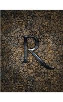 Monogram "R" Sketchbook: Blank Art Pad Notebook Journal(18 Monogram Earth 150 Sketch)