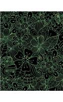 Journal Notebook Flower Pattern 5: 172 Page Blank Journal 8 x 10 Size, Unlined For Journaling, Writing, Planning or Doodling.(20 Artsy Plain Journals)