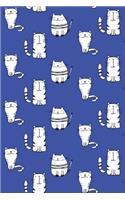 Bullet Journal Notebook for Cat Lovers Sketchy Cats Pattern 3: 112 Page Numbered Dot Grid Bullet Journal with Index Pages and Key Pages in Portable 6 X 9 Size.