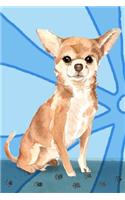 Bullet Journal Notebook for Dog Lovers, Chihuahua Sitting Pretty 6: Graph Design - 162 Numbered Pages with 150 Graph Style Grid Pages, 6 Index Pages and 2 Key Pages for Journaling, Writing, Planning and Doodling, for