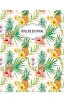 Bullet Journal: Tropical Fruit: Pineapples, Yellow and Green, Pineapples Watercolor, Colorful Watercolor, Notebook, Notebook Dot Grid, Bullet Journal and Sketch Book, Composition Book, Journal, 8.5 X 11 Inch 110 Page, Grid